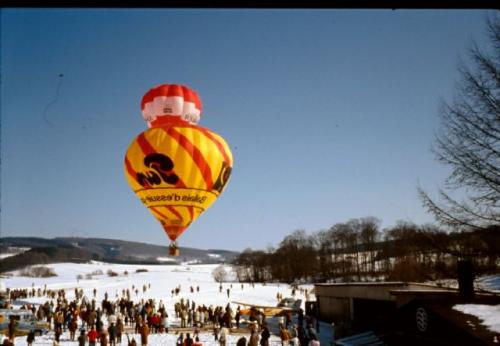 Ballonstart im Winter